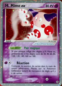 Carte Pokémon M. Mime ex 111 — EX Rouge Feu & Vert Feuille