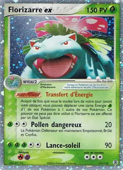 Carte Pokémon Florizarre ex 112 — EX Rouge Feu & Vert Feuille
