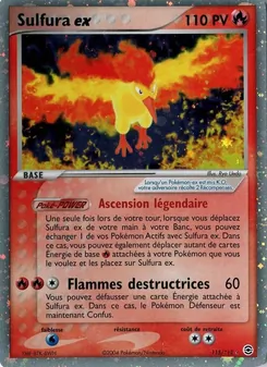 Carte Pokémon Sulfura ex 115 — EX Rouge Feu & Vert Feuille
