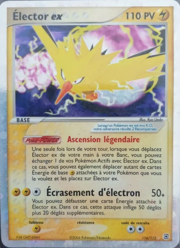 Carte Pokémon Élector ex 116/112 de l'extension EX Rouge Feu & Vert Feuille