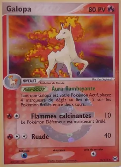 Carte Pokémon Galopa 13 — EX Rouge Feu & Vert Feuille