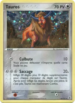 Carte Pokémon Tauros 16 — EX Rouge Feu & Vert Feuille