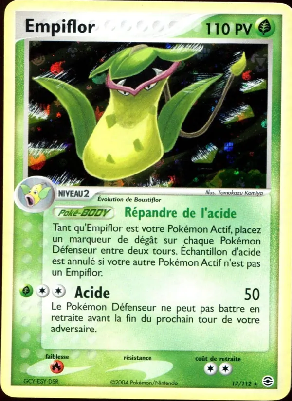Carte Pokémon Empiflor 17/112 de l'extension EX Rouge Feu & Vert Feuille