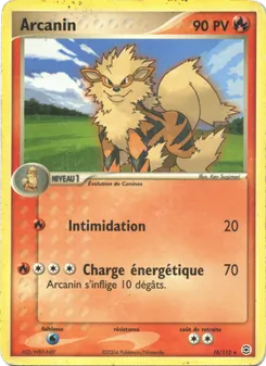 Carte Pokémon Arcanin 18 — EX Rouge Feu & Vert Feuille
