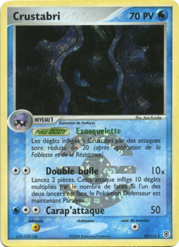 Carte Pokémon Crustabri 20/112 de l'extension EX Rouge Feu & Vert Feuille