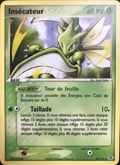 Carte Pokémon Insécateur 29 — EX Rouge Feu & Vert Feuille