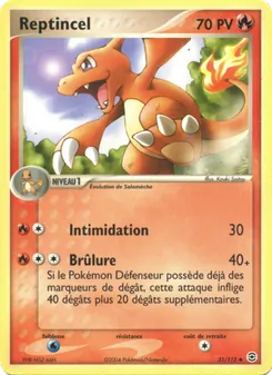 Carte Pokémon Reptincel 31 — EX Rouge Feu & Vert Feuille