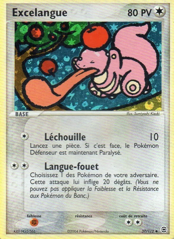 Carte Pokémon Excelangue 37/112 de l'extension EX Rouge Feu & Vert Feuille