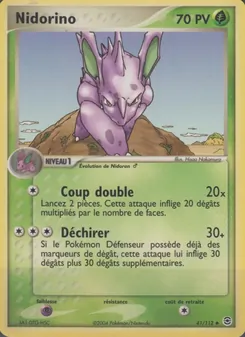 Carte Pokémon Nidorino 41 — EX Rouge Feu & Vert Feuille
