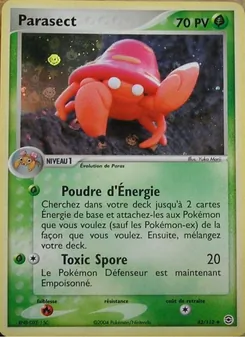 Carte Pokémon Parasect 43 — EX Rouge Feu & Vert Feuille