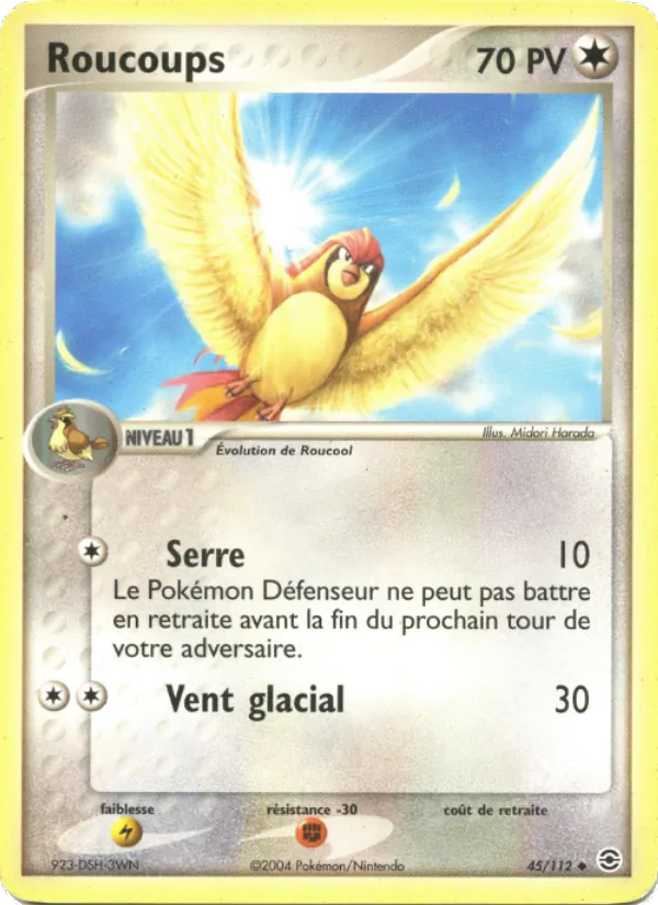 Carte Pokémon Roucoups 45/112 de l'extension EX Rouge Feu & Vert Feuille