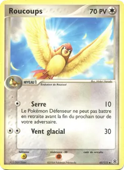 Carte Pokémon Roucoups 45 — EX Rouge Feu & Vert Feuille