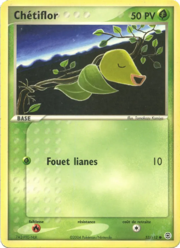 Carte Pokémon Chétiflor 53/112 de l'extension EX Rouge Feu & Vert Feuille