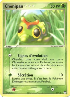 Carte Pokémon Chenipan 56 — EX Rouge Feu & Vert Feuille