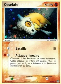 Carte Pokémon Osselait 60 — EX Rouge Feu & Vert Feuille
