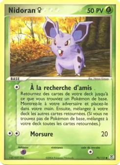 Carte Pokémon Nidoran ♀ 70 — EX Rouge Feu & Vert Feuille