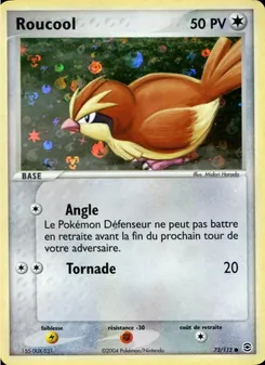 Carte Pokémon Roucool 73 — EX Rouge Feu & Vert Feuille