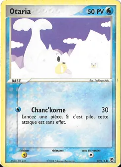 Carte Pokémon Otaria 78 — EX Rouge Feu & Vert Feuille
