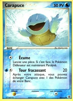 Carte Pokémon Carapuce 83 — EX Rouge Feu & Vert Feuille
