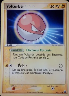 Carte Pokémon Voltorbe 85 — EX Rouge Feu & Vert Feuille
