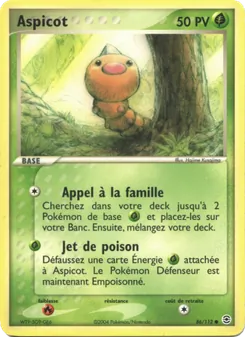 Carte Pokémon Aspicot 86 — EX Rouge Feu & Vert Feuille