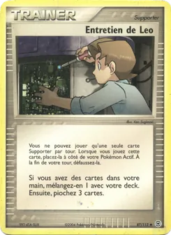Carte Pokémon Entretien de Leo 87 — EX Rouge Feu & Vert Feuille