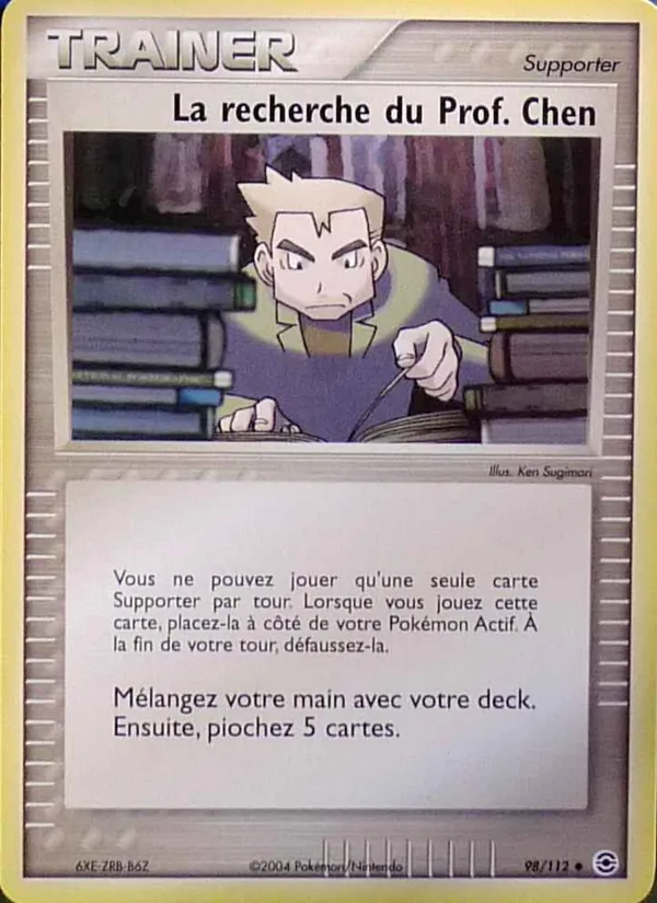Carte Pokémon La recherche du Prof. Chen 98/112 de l'extension EX Rouge Feu & Vert Feuille