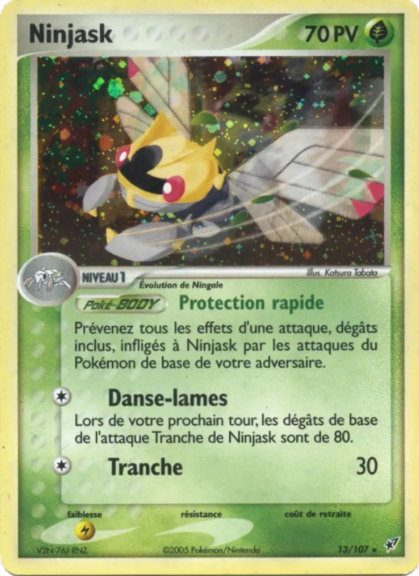 Carte Pokémon Ninjask 13/107 de l'extension EX Deoxys