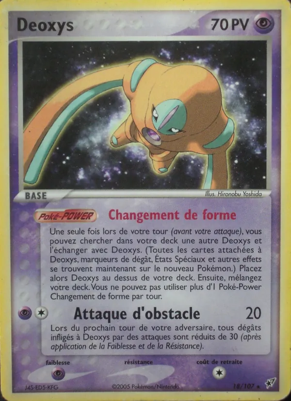 Carte Pokémon Deoxys 18/107 de l'extension EX Deoxys