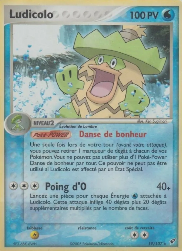 Carte Pokémon Ludicolo 19/107 de l'extension EX Deoxys