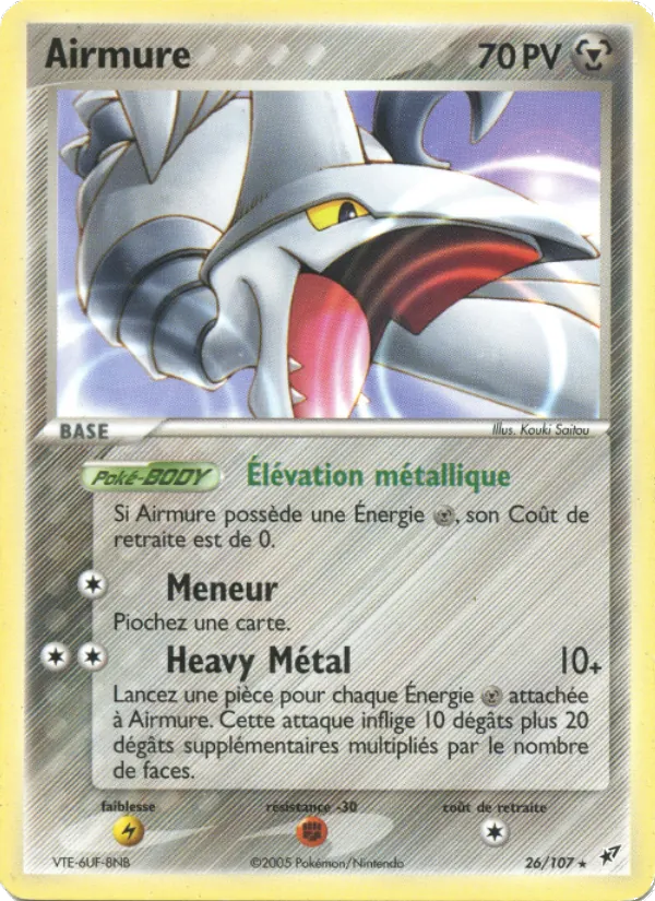 Carte Pokémon Airmure 26/107 de l'extension EX Deoxys