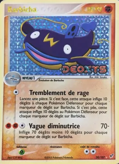 Carte Pokémon Barbicha 28 — EX Deoxys