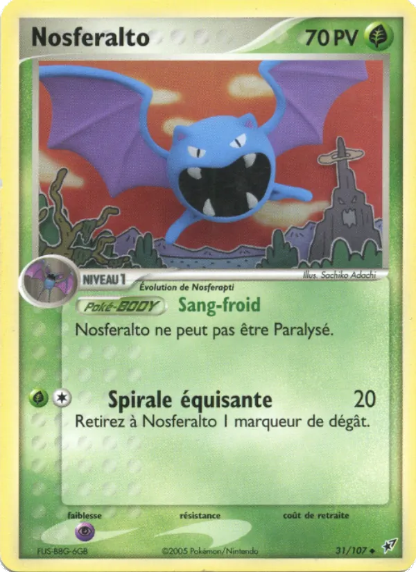 Carte Pokémon Nosferalto 31/107 de l'extension EX Deoxys