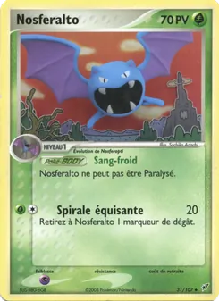 Carte Pokémon Nosferalto 31 — EX Deoxys