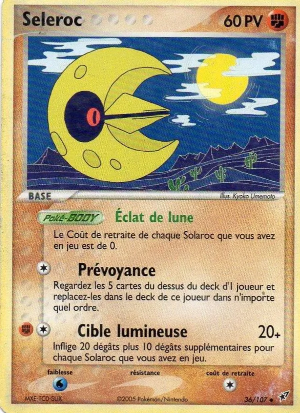 Carte Pokémon Séléroc 36/107 de l'extension EX Deoxys
