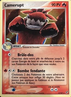 Carte Pokémon Camérupt 4 — EX Deoxys