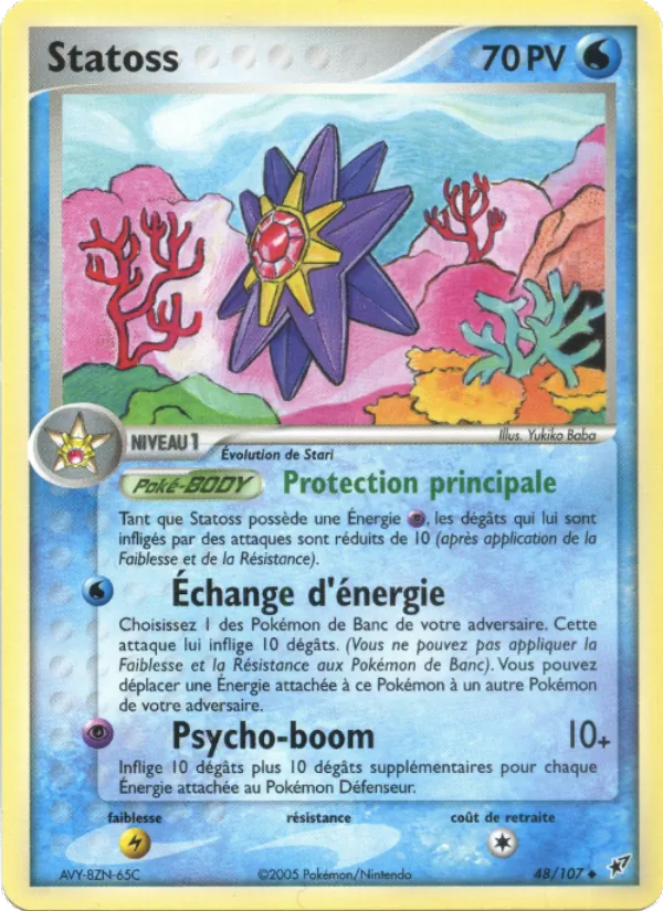 Carte Pokémon Statoss 48/107 de l'extension EX Deoxys