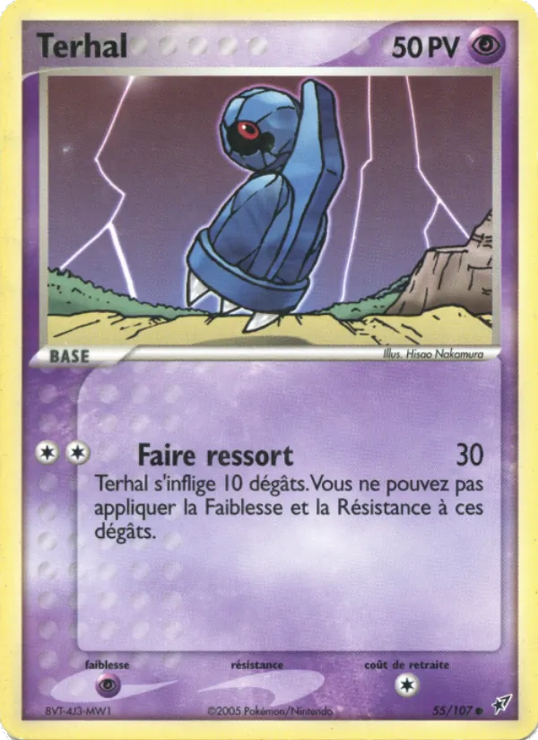 Carte Pokémon Terhal 55/107 de l'extension EX Deoxys