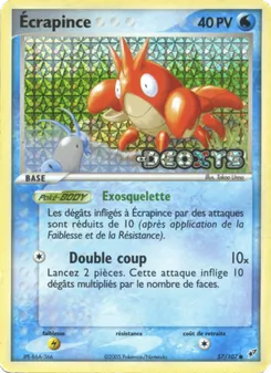 Carte Pokémon Écrapince 57 — EX Deoxys