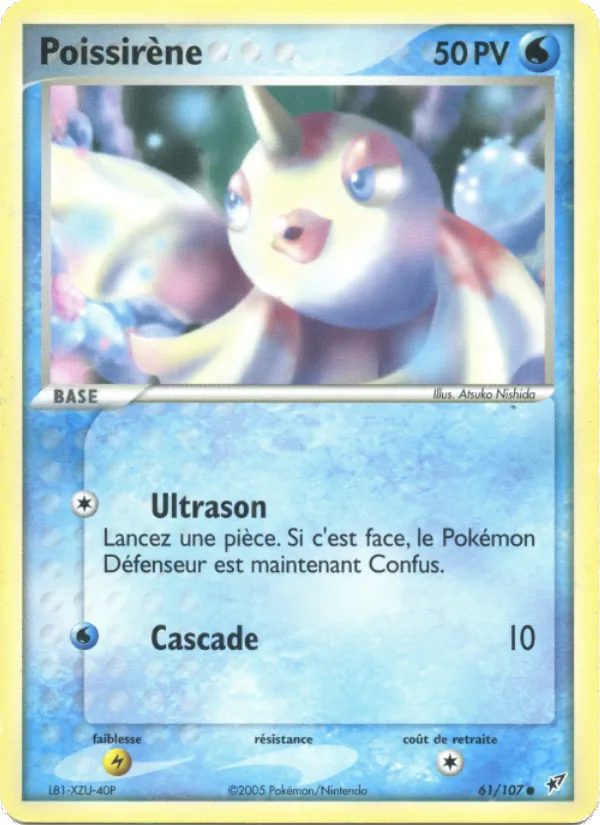 Carte Pokémon Poissirène 61/107 de l'extension EX Deoxys