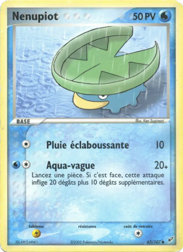 Carte Pokémon Nénupiot 63/107 de l'extension EX Deoxys