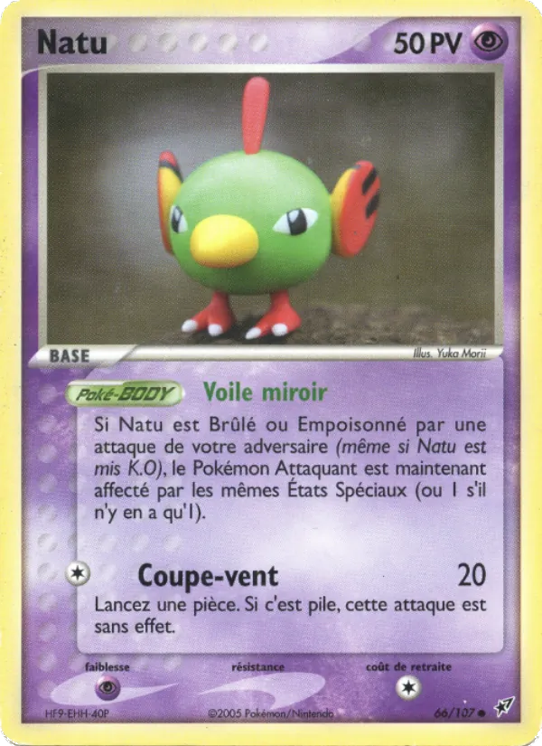 Carte Pokémon Natu 66/107 de l'extension EX Deoxys