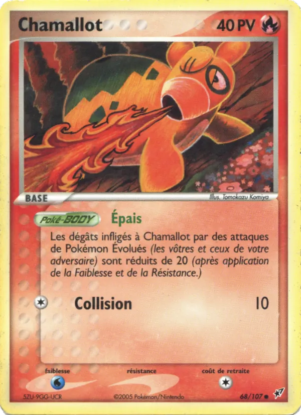 Carte Pokémon Chamallot 68/107 de l'extension EX Deoxys