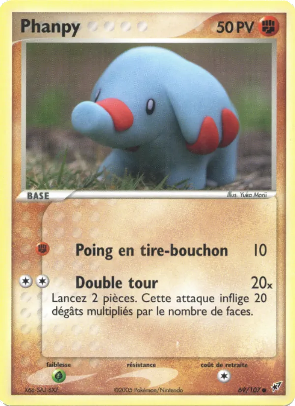 Carte Pokémon Phanpy 69/107 de l'extension EX Deoxys