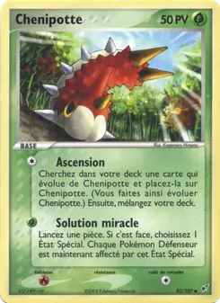 Carte Pokémon Chenipotte 82 — EX Deoxys