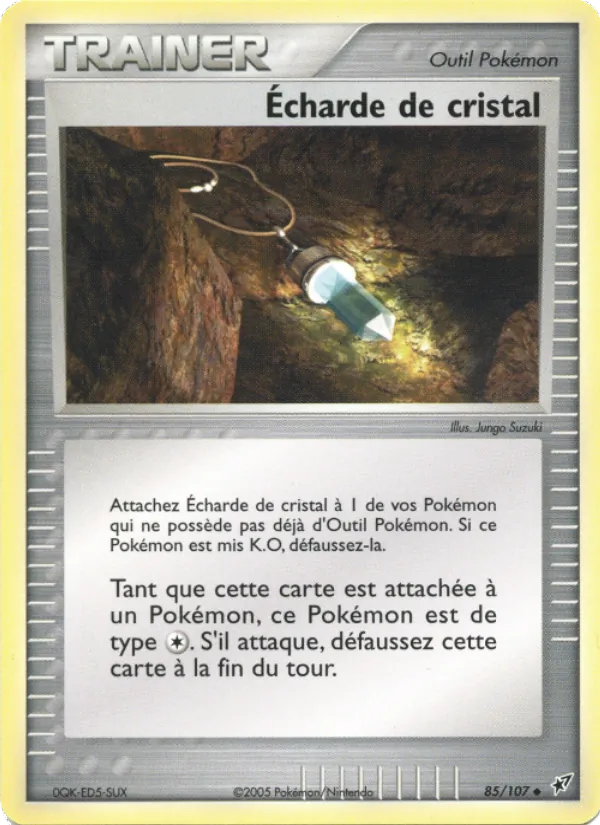 Carte Pokémon Écharde de cristal 85/107 de l'extension EX Deoxys