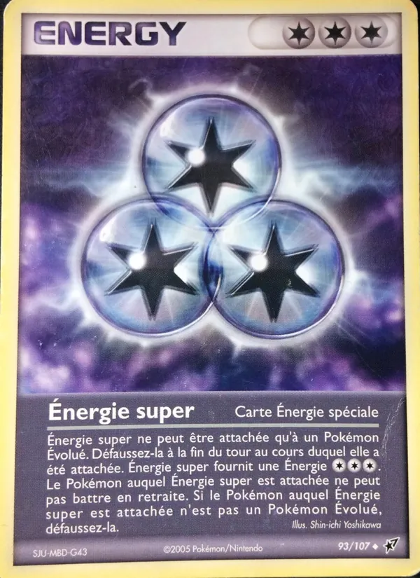 Carte Pokémon Énergie super 93/107 de l'extension EX Deoxys