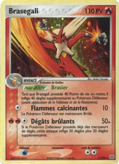 Carte Pokémon Braségali 1 — EX Émeraude