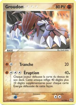 Carte Pokémon Groudon 14 — EX Émeraude