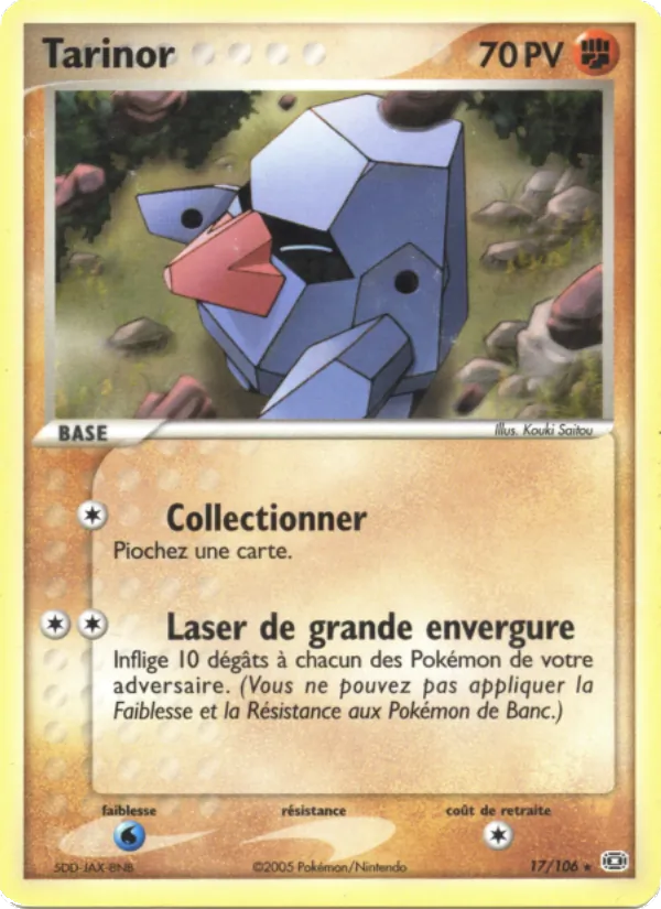 Carte Pokémon Tarinor 17/106 de l'extension EX Émeraude